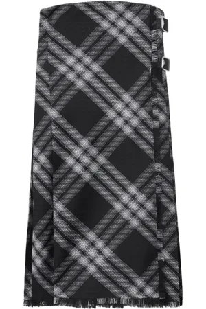 Burberry Monochrome Check Midi Dress