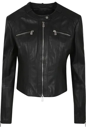 Pinko Leather Jackets, female, , M, Leather Jacket Elegant Tailored Fit