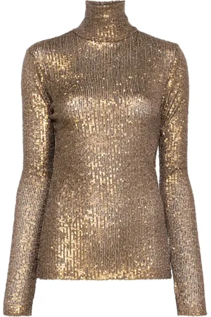 Norma Kamali Mock Neck Top Long Sleeves