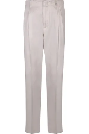 LARDINI Chinos, male, , XL, Linen and Viscose Trousers with Side Pockets
