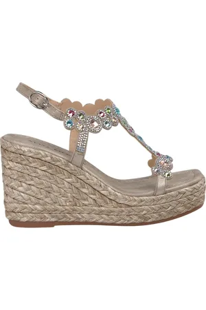 Alma en Pena Wedges, female, , 7 UK, High wedge with beads
