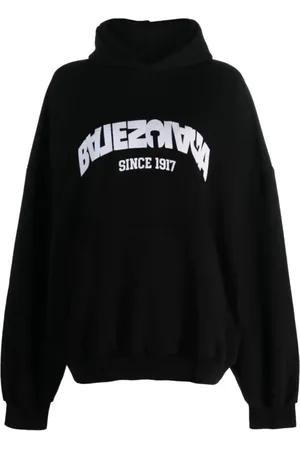 Balenciaga Hoodies, male, , S, Oversized Round Hoodie Fleece Pullover