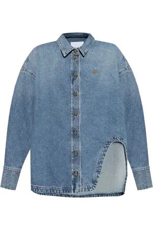 The Attico Denim Shirts, female, , XS, Embroidered Shirt with Button Closure