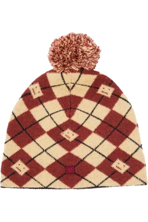 Acne Studios Beanies, male, , ONE SIZE, Argyle Face Beanie Hat