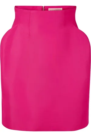 Nina Ricci Short Skirts, female, , XL, Taffeta High-Waisted Mini Skirt