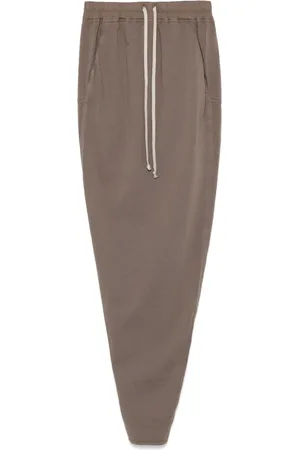 Rick Owens Maxi Skirts, female, , M, Grey Drawstring Skirt with Pockets