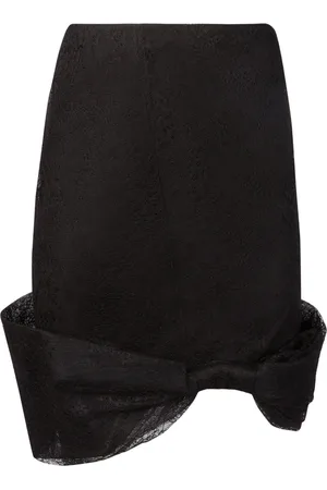 Nina Ricci Short Skirts, female, , XL, Lace Bow Midi Skirt