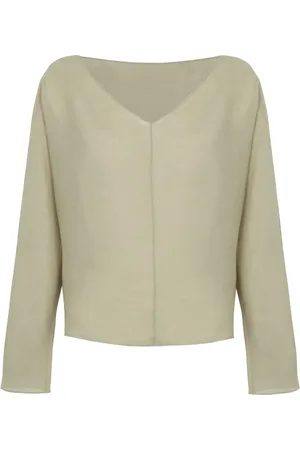 Cortana Blouses, female, , XL, Top in Ramie with Japanese Long Sleeves
