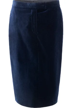 Tom Ford Midi Skirts, female, , 2XS, Velvet Midi Skirt with Zipper