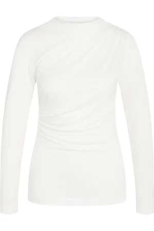 Bruuns Bazaar Long Sleeve Tops, female, , L, Draped Blouse Top