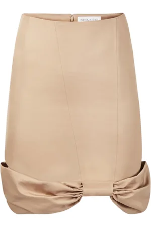Nina Ricci Short Skirts, female, , L, Cotton Bow Peplum Midi Skirt
