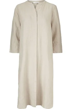 Masai Natural Linen Dress with ¾ Sleeves