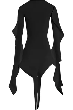 MUGLER Party Dresses, female, , S, Asymmetric Mini Dress with Ruffle Details