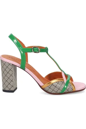 Chie Mihara High Heel Sandals, female, , 3 UK, Geometric Print Leather Sandals