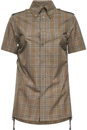 Burberry Shirts, female, , L, Button-Down Shirt with Check Straps