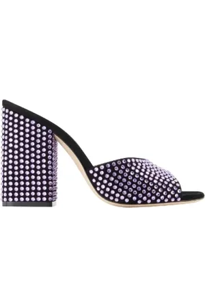 PARIS TEXAS Heeled Mules, female, , 5 UK, Fabric sandals