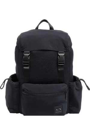 Armani Exchange Backpacks, male, , ONE SIZE, Stylish Zip Closure Plain Backpack