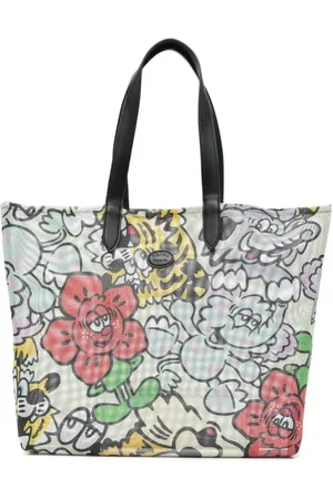 Kenzo Tote Bags, male, , ONE SIZE, Mesh Totebag with All-Over Print