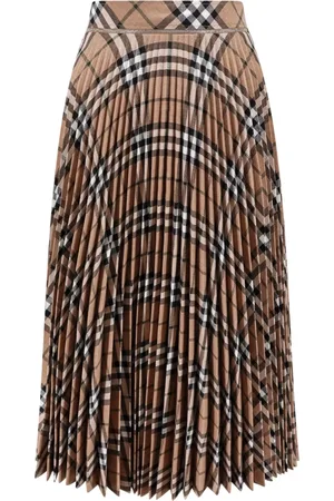 Burberry Midi Skirts, female, , 3XS, Skirt with Snap Buttons