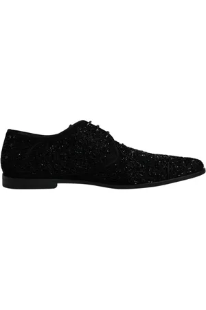 Dolce & Gabbana Laced Shoes, male, , 11 UK, Embellished Suede Derby Formal Shoes
