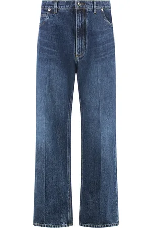 Dolce & Gabbana Straight Jeans, male, , M, Wide Leg Jeans with Back Embroidery