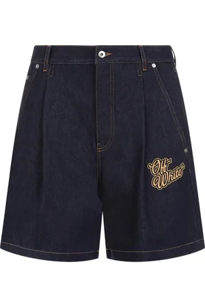 OFF-WHITE Denim Shorts, male, , W31, Logo Patch Denim Shorts
