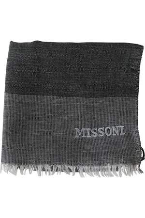 Missoni Winter Scarves, male, , ONE SIZE, Striped Wool Scarf with Logo Embroidery