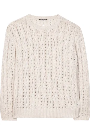 Luisa Cerano Round-neck Knitwear, female, , S, Luxury Cable-Knit Pullover