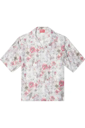 Diesel Floral Print Camp Collar Shirt