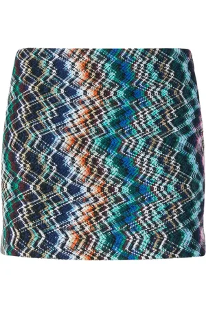 Missoni Zigzag Wool-Cotton Blend Skirt
