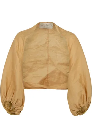 Cortana Blazers, female, , M, Short Ramie Jacket