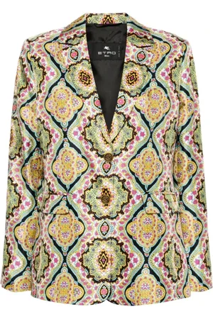 Etro Blazers, female, , XS, Single Breasted Printed Blazer