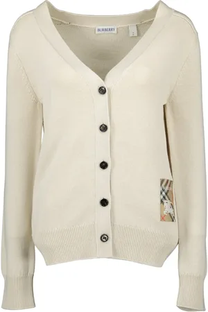Burberry Cardigans, female, , S, Cavalier Wool Cardigan