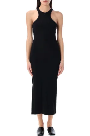 Courrèges Midi Dresses, female, , S, Scuba Rib Dress with Side Slit
