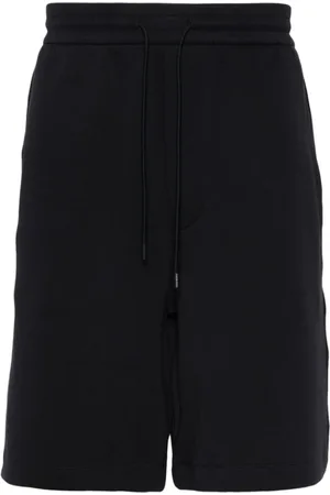 Emporio Armani Long Shorts, male, , M, Navy Bermuda Shorts with Logo Bands