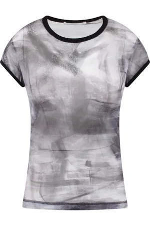 Helmut Lang T-Shirts, female, , S, Slim-Fit Crewneck Tee with Cap Sleeves