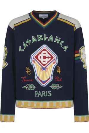 Casablanca V-neck Knitwear, male, , XL, Fraternity Jumper Jumper