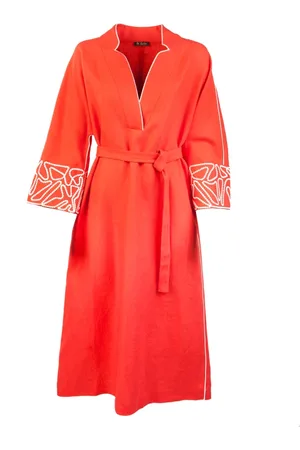 Loro Piana Wrap Dresses, female, , S, Linen Maxi Dress