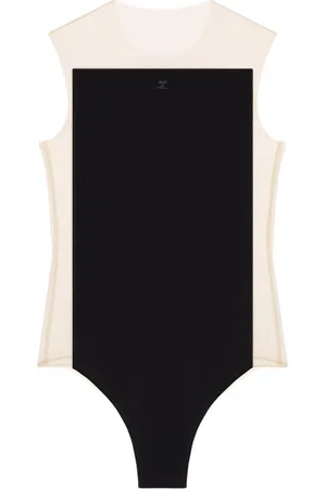 Courrèges Body, female, , M, Panelled Sleeveless Top with Embroidered Logo