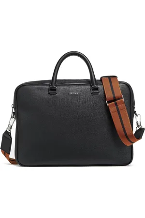 Ermenegildo Zegna Laptop Bags & Cases, male, , ONE SIZE, Edgy Leather Business Bag