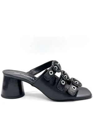 HALMANERA Patent Leather Mule Heels