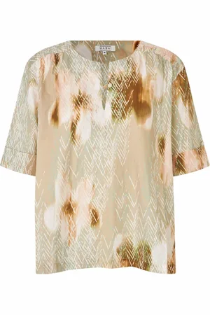 Masai Blouses, female, , XL, Abstract Print Top in Mauve Chalk
