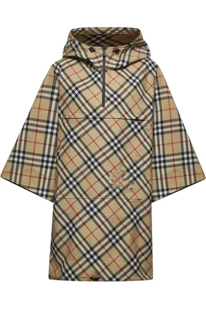Burberry Parkas, female, , XS, Checked Hooded Half-Zipped Cape