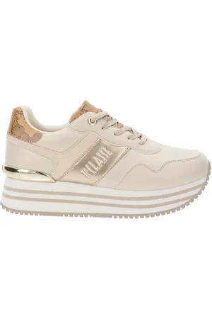 ALVIERO MARTINI 1A CLASSE Geo Map Print Trainers in Faux Leather