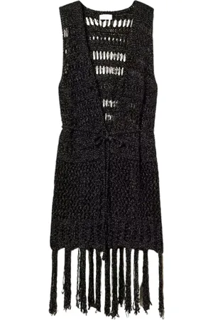 Twin-Set Vests, female, , ONE SIZE, Jackets with Fringes and Belt