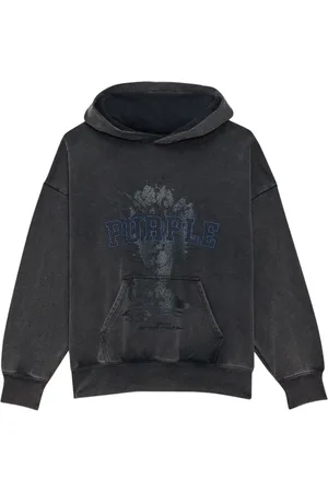 Purple Brand Hoodies, male, , M, Graphic Print Hooded Sweatshirt