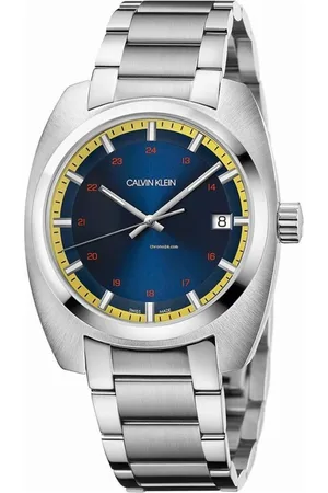Calvin Klein Watches, male, , ONE SIZE, Blue Quartz Dial Steel Watch