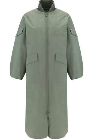 Ganni Parkas, female, , S, Tech Seersucker Oversized Shell Coat