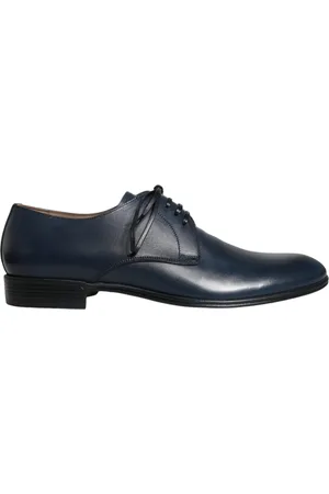 Dolce & Gabbana Business Shoes, male, , 8 UK, Navy Leather Derby Shoes