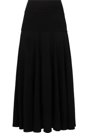 Plan C Midi Skirts, female, , 2XS, Cotton A-line Knit Midi Skirt